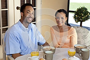 Happy African American Couple Having A Healthy B