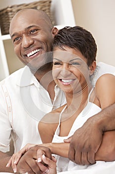 Happy African American Man & Woman Couple