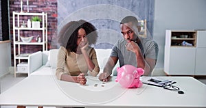 Happy African Couple Doing Retire Finances Plan