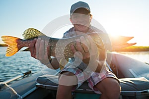 Happy amateur angler