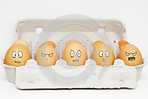 Happy and angry eggs