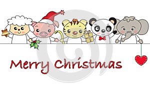 Happy animals for christmas