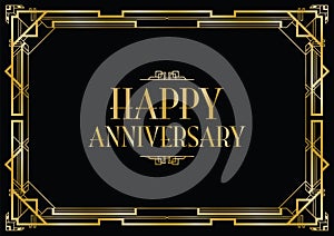 Happy anniversary art deco