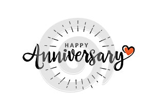 Happy Anniversary calligraphy hand lettering