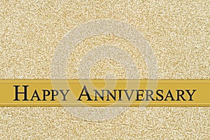 Happy Anniversary gold greeting card