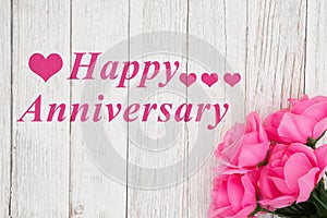 Happy Anniversary Greeting with roses