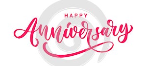 Happy Anniversary hand lettering composition