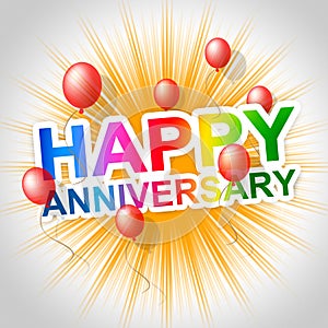 Happy Anniversary Indicates Message Parties And Anniversaries