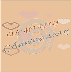 Happy Anniversary with rings Vector Lettering