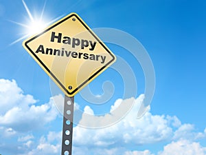 Happy anniversary sign