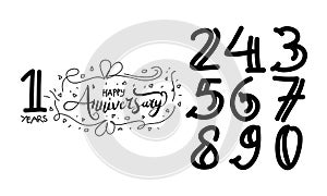 Happy Anniversary Template Vector