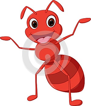 Happy ant cartoon