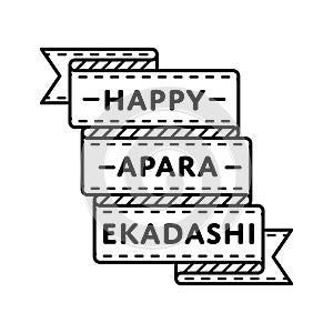 Happy Apara Ekadashi greeting emblem photo