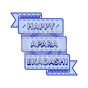 Happy Apara Ekadashi greeting emblem photo