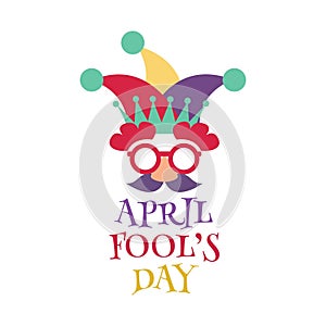 Happy April Fool s Day with a colorful hat illustration concept. Vector.