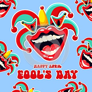 Happy Aprils Fools Day flat vector illustration