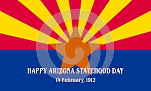 happy arizona statehood with arizona flag