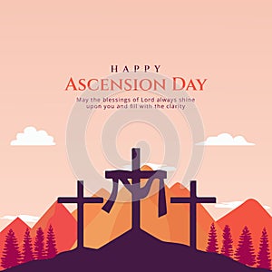 Happy Ascension Day Vector Illustration