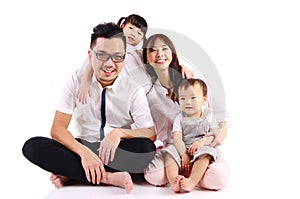 Happy Asian family