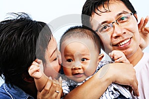 Šťastný ázijský rodina 