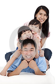 Happy Asian Family