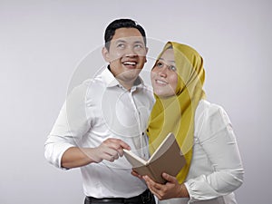 Happy Asian Muslim Couple Dreaming