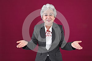 Happy attractive woman in retirement