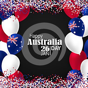 Happy Australia day 26 january festive background