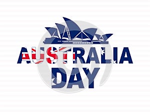 Happy Australia day 26 january festive background