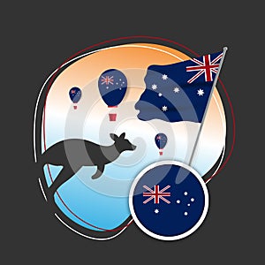 Happy Australia day 26 January independence day design template