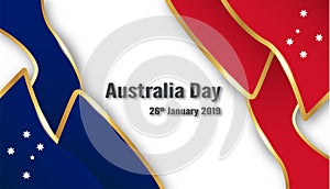 Happy Australia Day on 26 January. Template design for poster, invitation card, banner, advertising, flyer. Vector illustration in