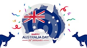 Happy Australia day 26th January background