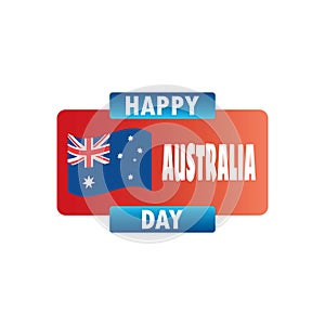 Happy Australia day on 26th of January. Vector illustration for greeting card, banner, poster, label, prints.  Australian holiday