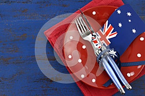 Happy Australia Day, January 26, theme table setting