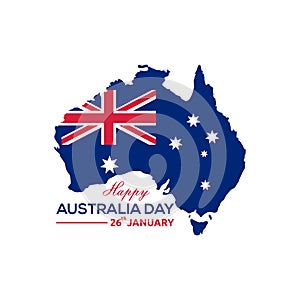 Happy Australia day January template