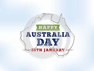 Happy Australia day vector design.