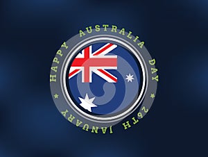 Happy Australia day vector design.