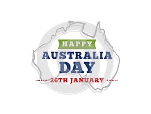 Happy Australia day vector design.