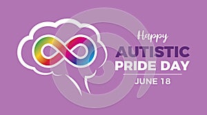 Happy Autistic Pride Day vector illustration