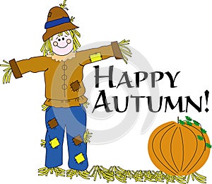 Happy Autumn Scarecrow