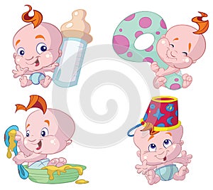 Happy baby cartoons photo