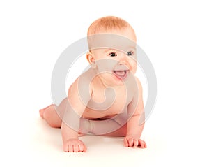 Happy baby isolated