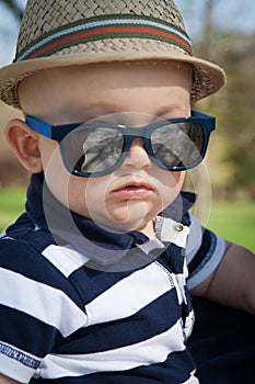 Happy Baby With Sunglasses