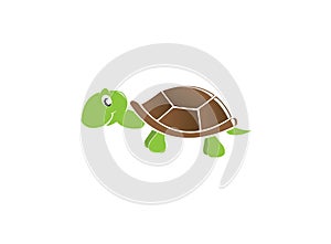 Happy baby turtle smile for logo design