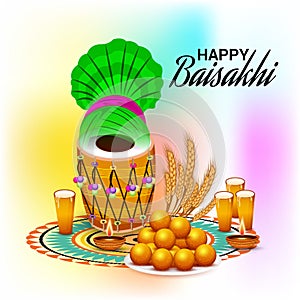 Happy Baisakhi Punjabi Festival Celebration.