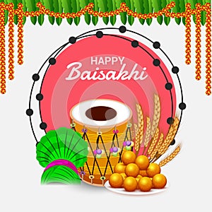 Happy Baisakhi Punjabi Festival Celebration.