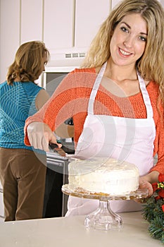 Happy baker in the kitchen