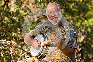 Happy Banjo Player