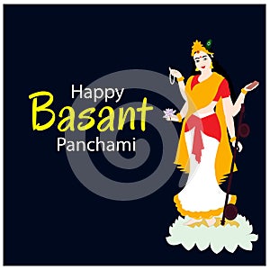 Happy Basant Vasant Panchami Indian Festival Background Design