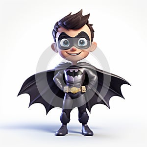 Happy Batman Cartoon Character In Bartolom Esteban Murillo Style